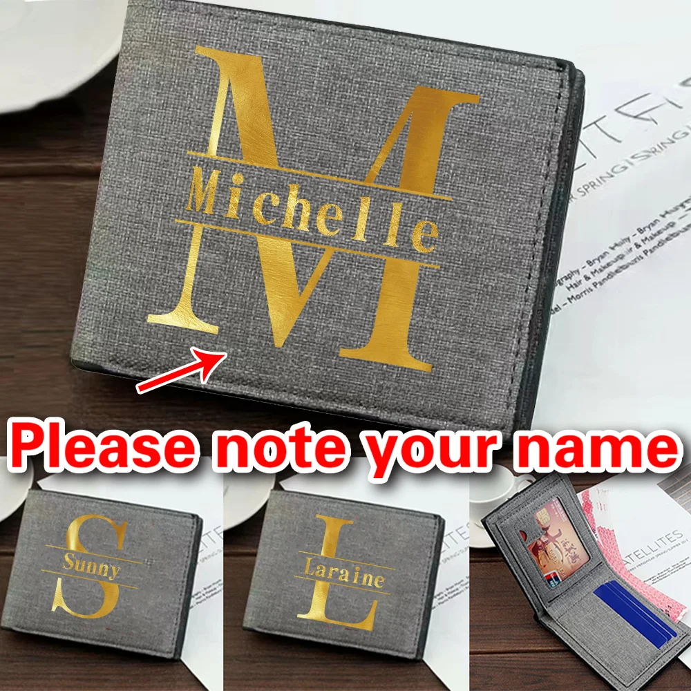 

Personalized Customized Credit Card Wallet Short Simple and Stylish Multifunctional Portable Coin Purse