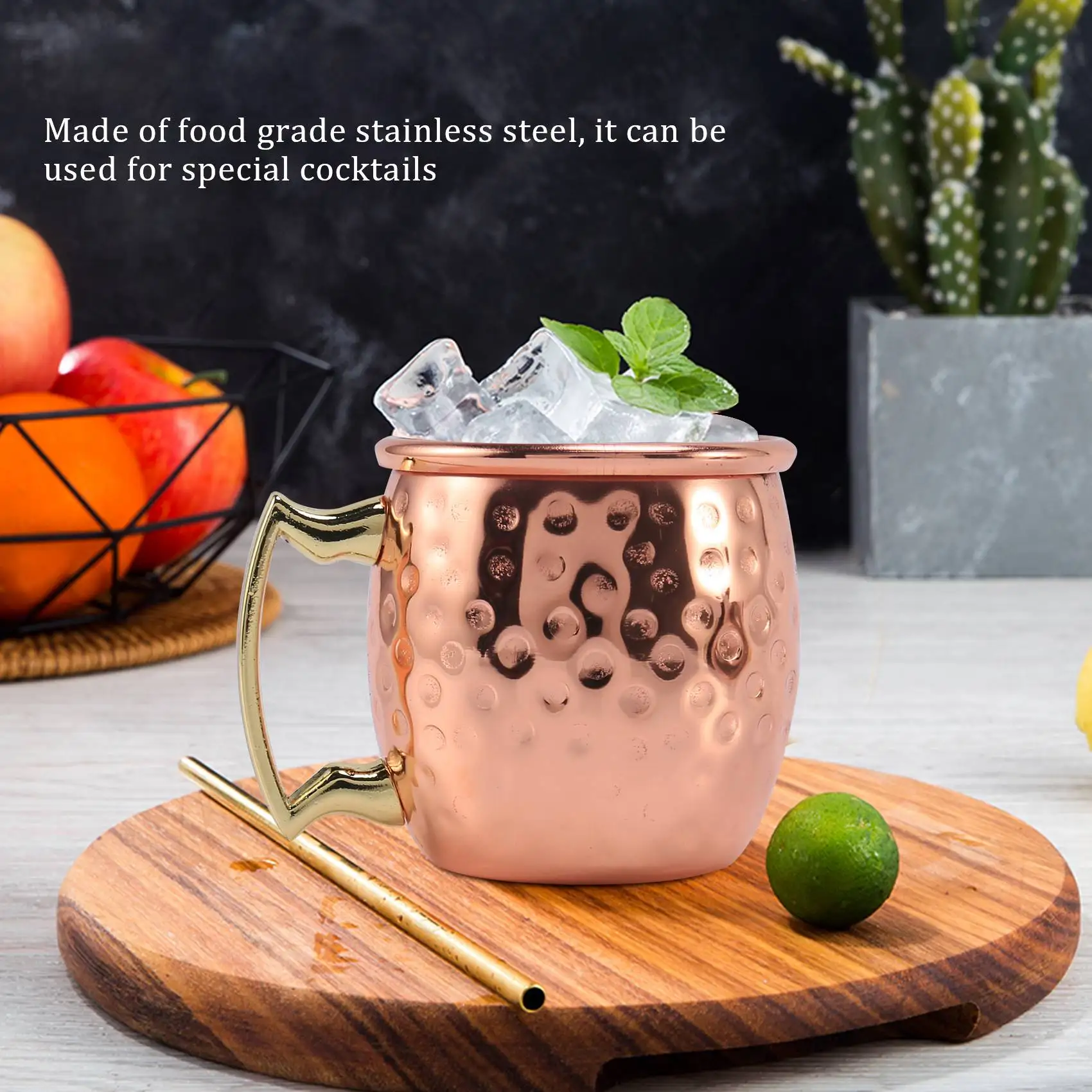 كوب صغير من الفولاذ المقاوم للصدأ سعة 2 أونصة، كوب موسكو بغل إسبرسو صغير، كوب مطلي بالنحاس، مجموعة من 4 أكواب #3