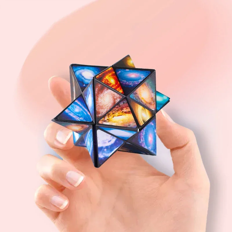 InfinityCube juguete cubo mágico estrellado cuadrado yemas de los dedos para niños descomprimir cuadrado mágico antiestrés divertidos juguetes de mano