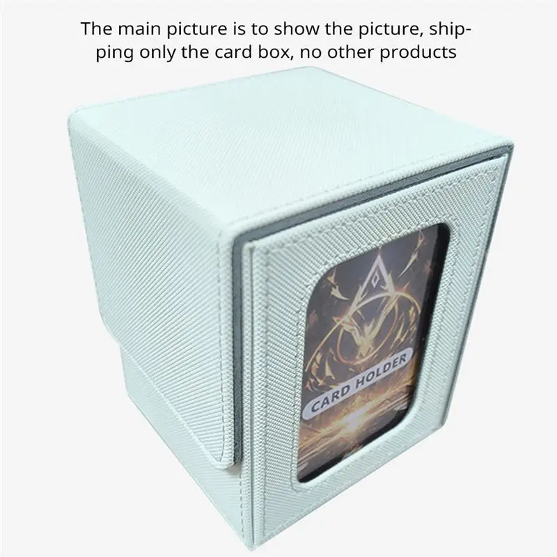 AB11 Display Card Box, 100 Double Sleeve Cards Deck Box, Large Capacity Portable Storage for MTG Yugioh TCG, Plaid Pink Gray