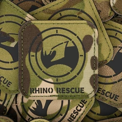 Rhino Rescue Patch Morale Chapter Medic Rubber Medical Paramedic Tactical Morale Badge Patches Hook Fasteners Backing