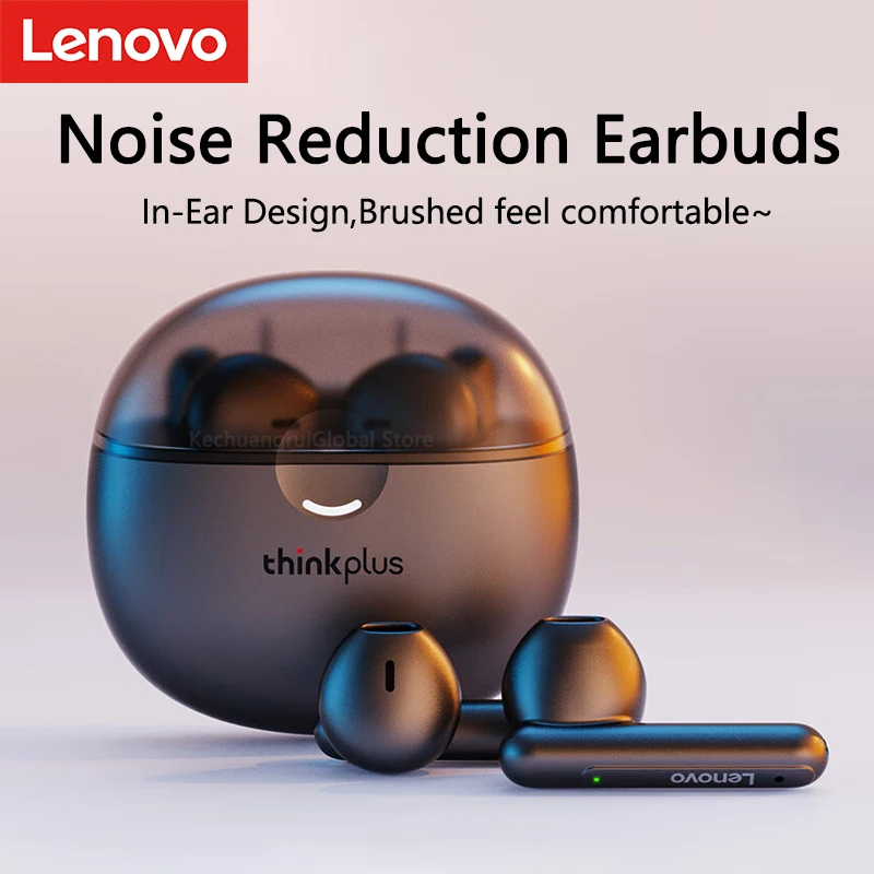 Lenovo หูฟัง LP1 Pro TWS ไร้สาย, หูฟังบลูทูธกันน้ำชุดหูฟังกีฬาหูฟังลดเสียงรบกวนพร้อมไมโครโฟน