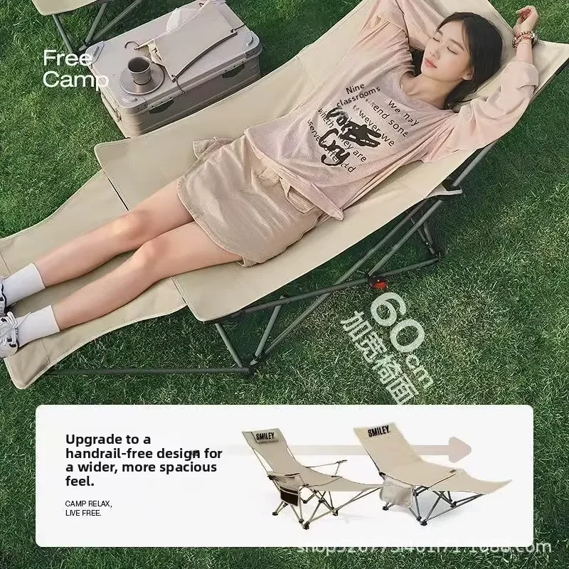 Portable Folding Camping Chair with Adjustable Backrest for Outdoor Fishing High Back Recliner Seat Comfortable Leisure