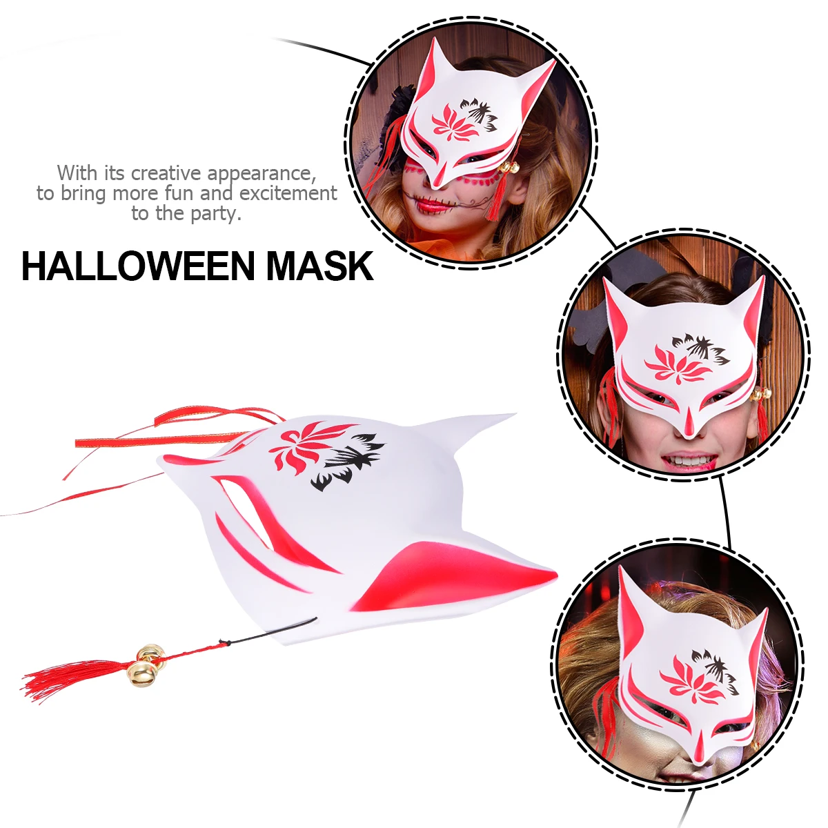 

Fox Mask Party Supplies Halloween Cosplay Props Make for Decorative Men and Women