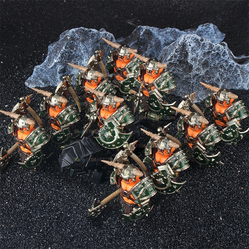 DT8905 P8011-8016 Armor Wolf Mounts Game Series Orc Shields Axe Accessoires Blocs de construction Figurines d'action Puzzle Jouets pour enfants Cadeaux