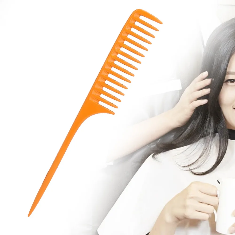 2PCS Professional Wide Tooth Point Tail Combs Teasing Tool Pintail Design Barber Styling Comb Hairdressing Comb Salon Use