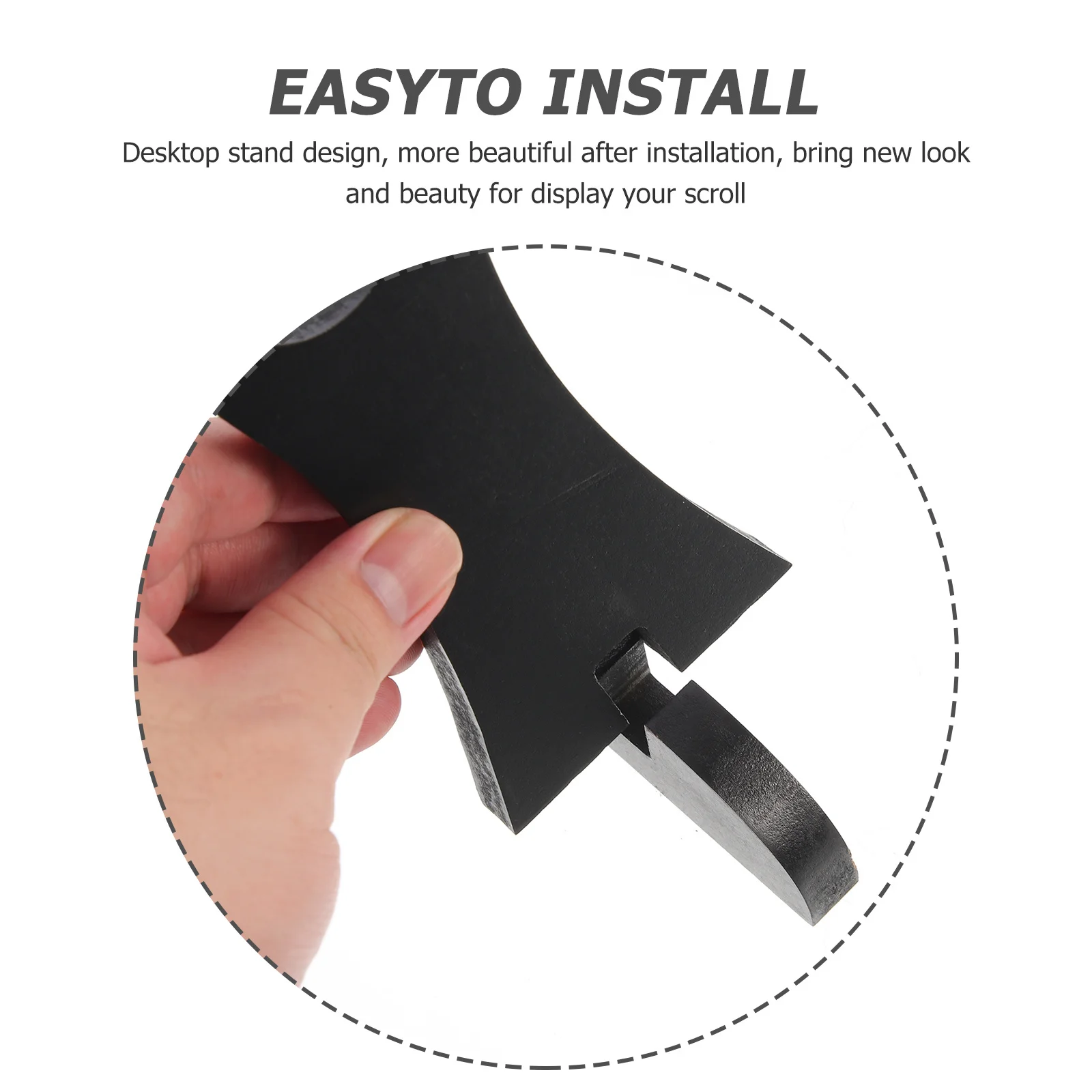 Wood Scroll Bracket Displaying Holder Household Scroll Rack Decorative Stand for Scrolls Swords Compact Space Saving