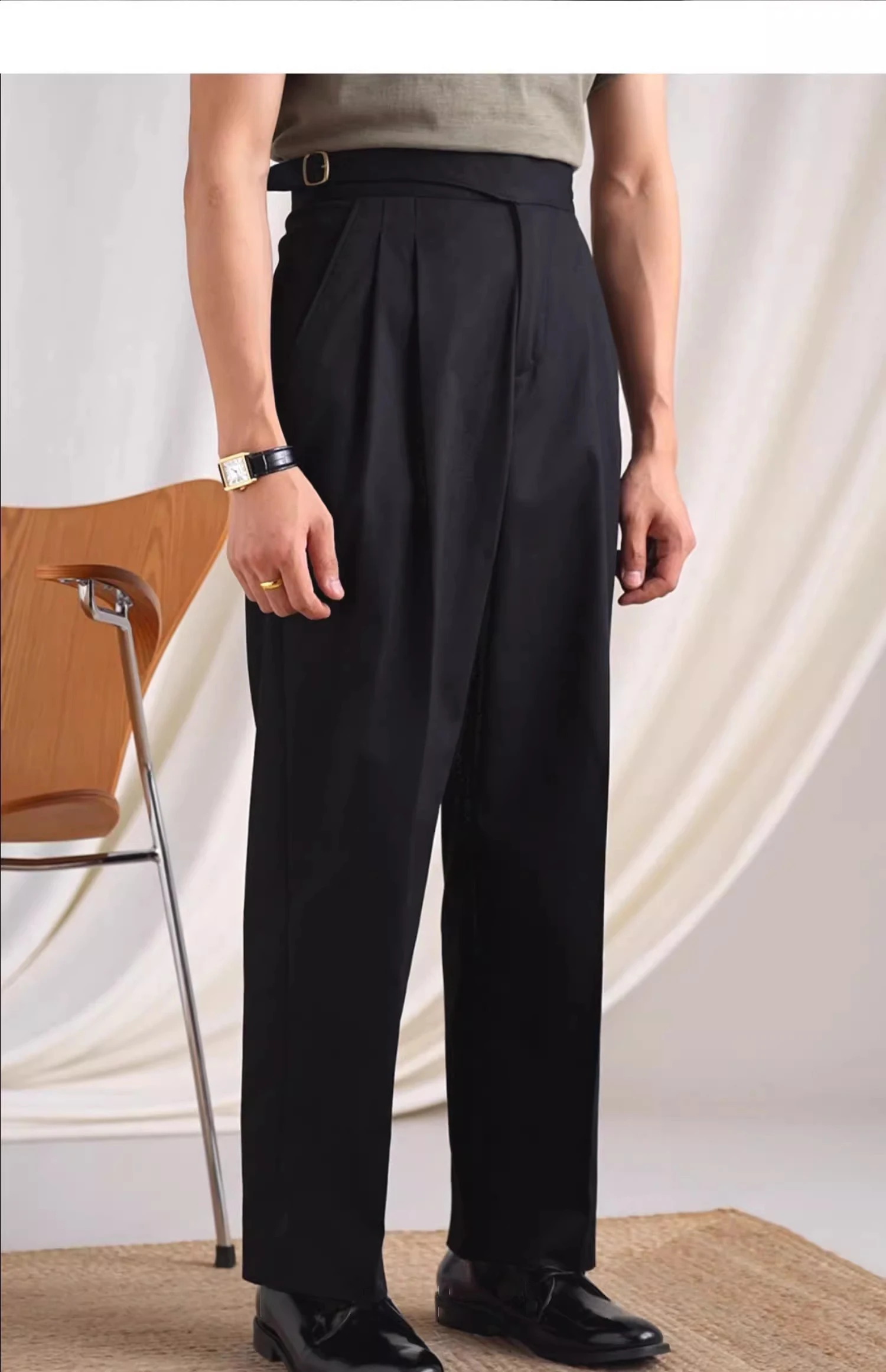 High Quality Cotton Men Dress Pant British Style Suit Pant Men Formal Wear Pant Business Office Trouser Solid Color Pants