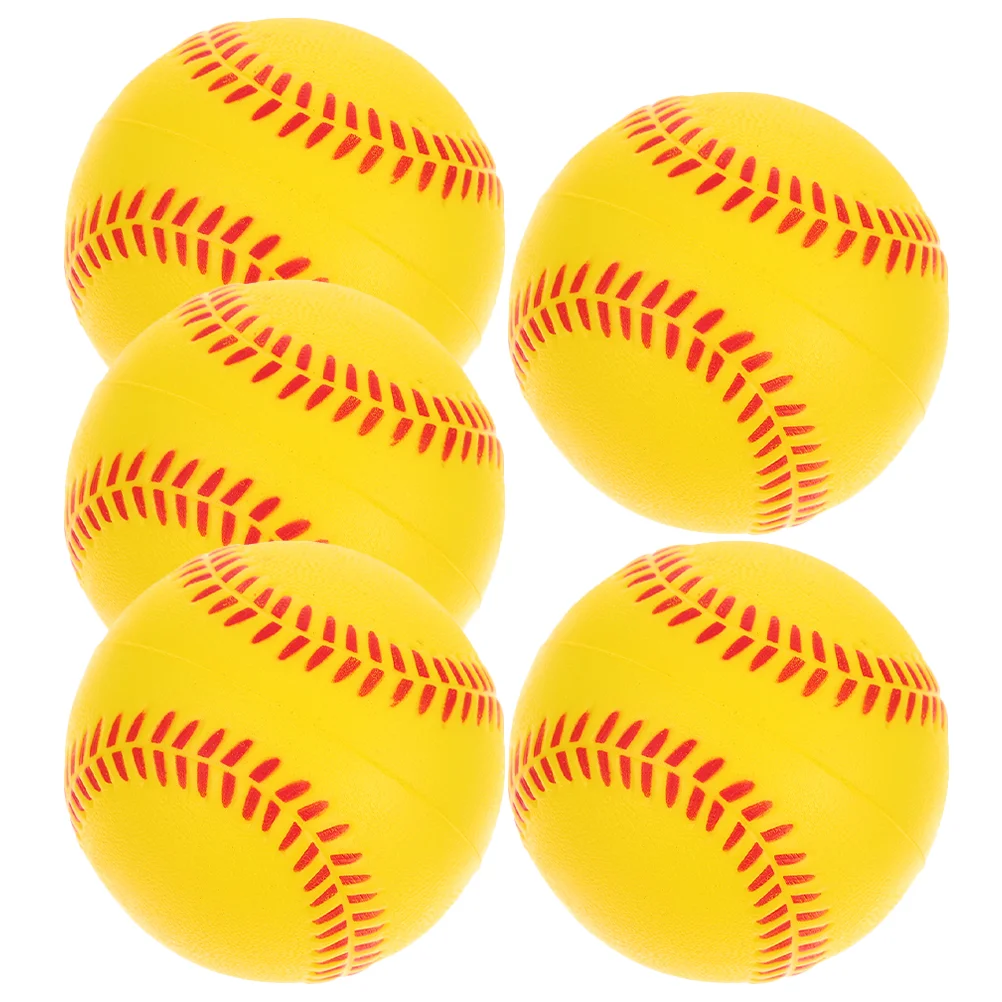 

Weighted Baseball Training Balls Sponge Children's Safe Indoor Softball (9-inch Yellow Baseball) 5 Pack