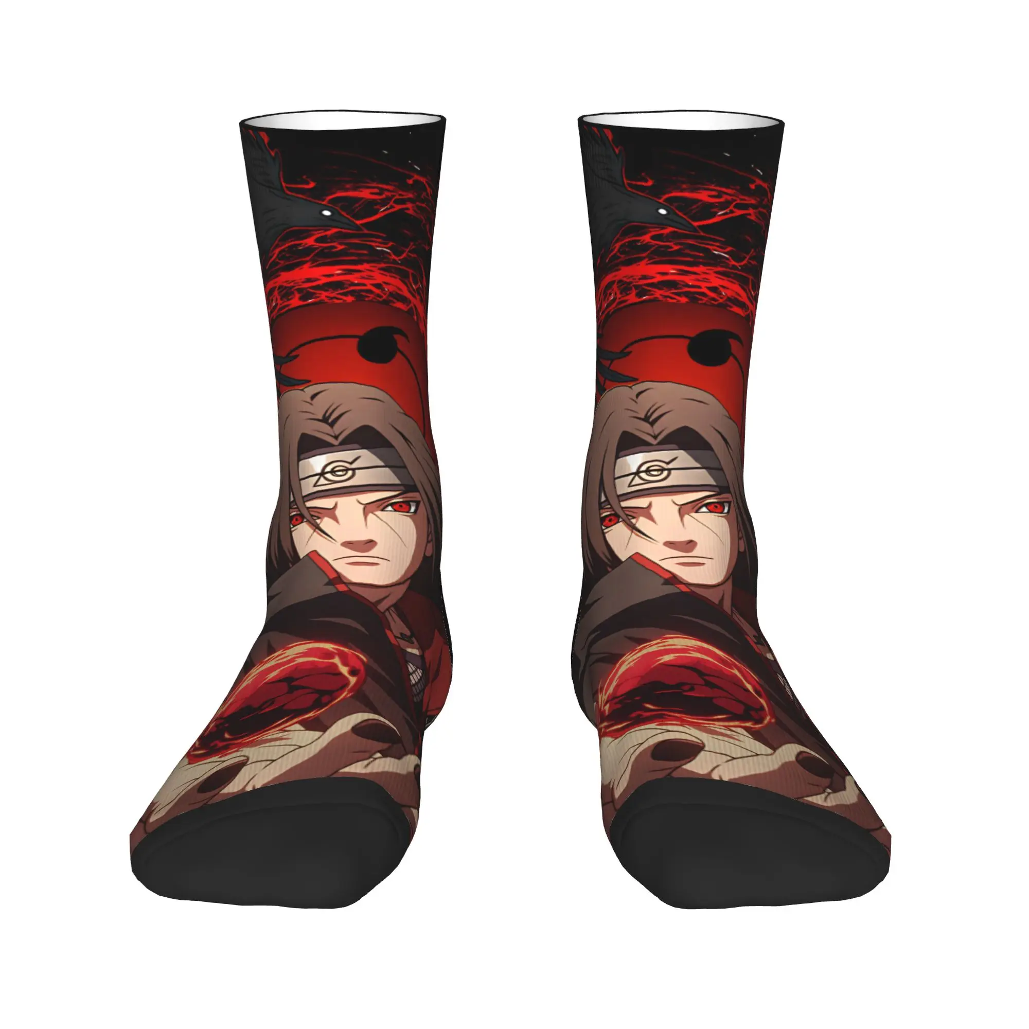 Uchiha Itachi Socks  Kawaii Stockings Winter Anti-Slip Couple Socks Medium Soft Graphic Running Sports Socks