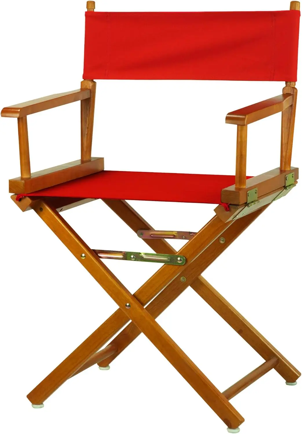 

18" Director's Chair Honey Oak Frame with Red Canvas