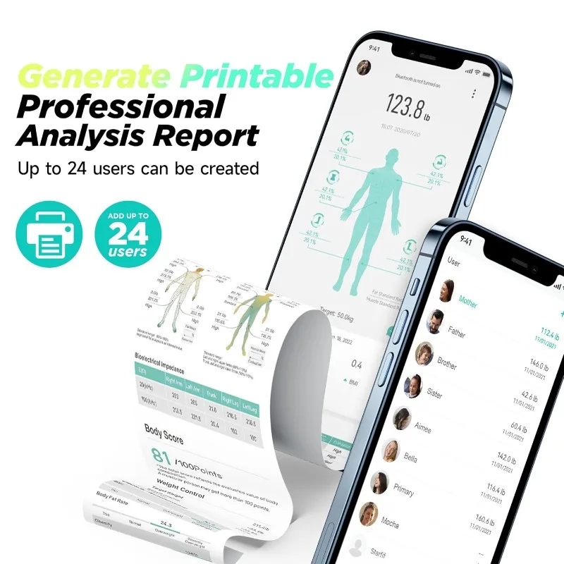 Smart Scale for Body Weight and Fat Percentage 8-Electrode, Bathroom Scale FSA or HSA Eligible with BMI, Body Fat & Muscle Mass image 6