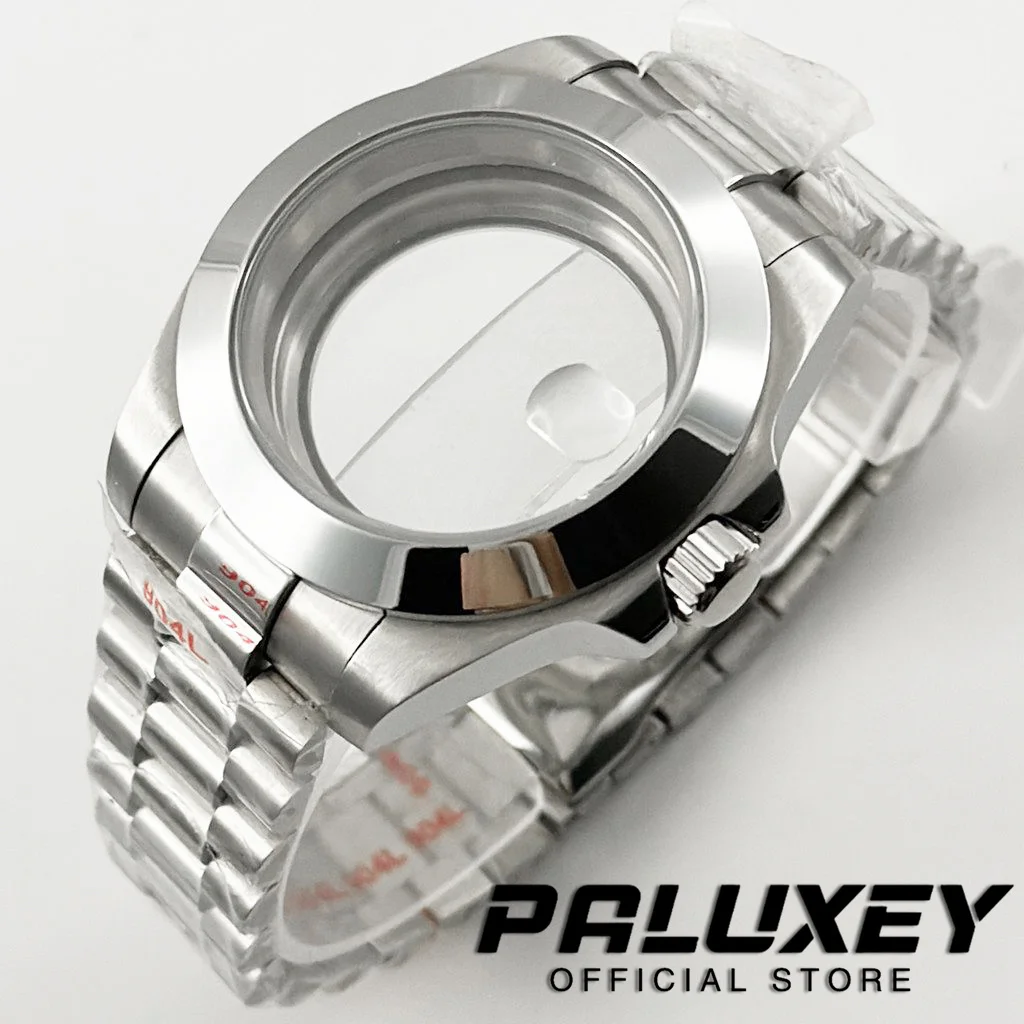 

40MM Waterproof NH34 NH35 NH36 NH38 NH70 Presidential Bracelet Watch Case Sapphire Crystal ETA2824 PT5000 Case
