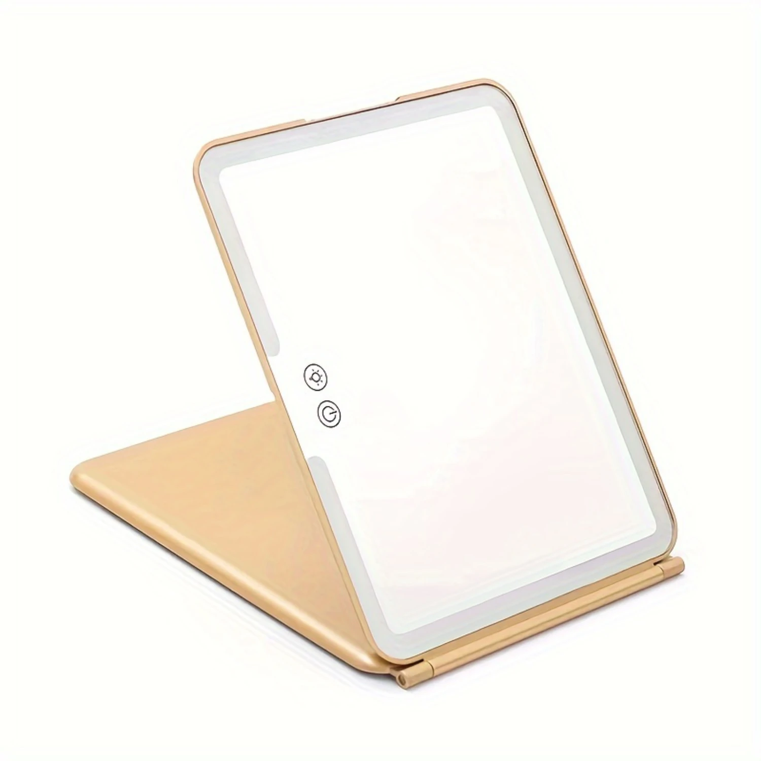 

Portable Large LED Makeup Mirror with Lamp, Folding Tabletop Beauty Mirror
