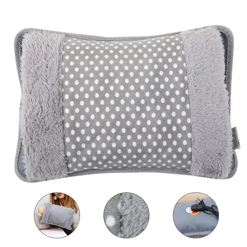 Double Insert Dot Pattern Rechargeable Hand Warmer – EU 220V 500W, Winter Electric Hot Water Bag, Rechargeable Warmth