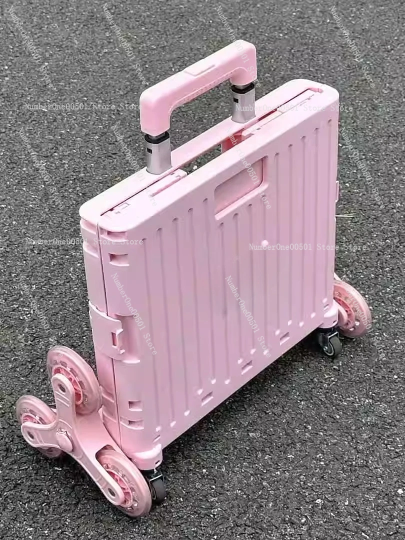 

Складная корзина для покупок с крышкой, колеса для подъема по лестнице, портативная ручная тележка для доставки продуктов, многофункциональная универсальная тележка