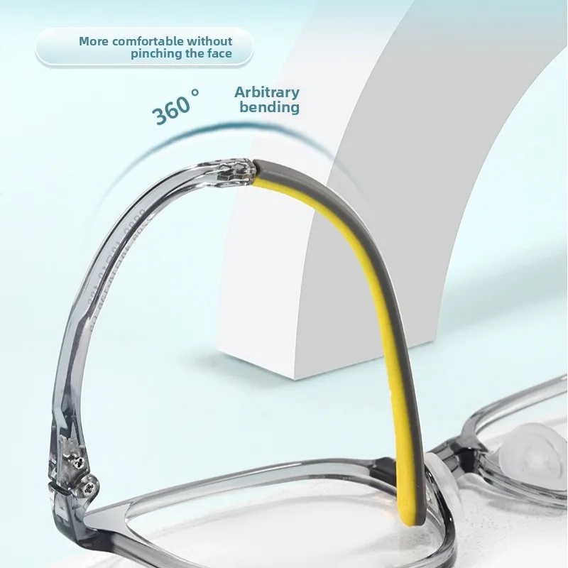 CLLOIO تنوعا TR90 وصفة طبية مرنة للأطفال نظارات مكافحة الضوء الأزرق مربع قصر النظر نظارات للقراءة النظارات التقدمية #3