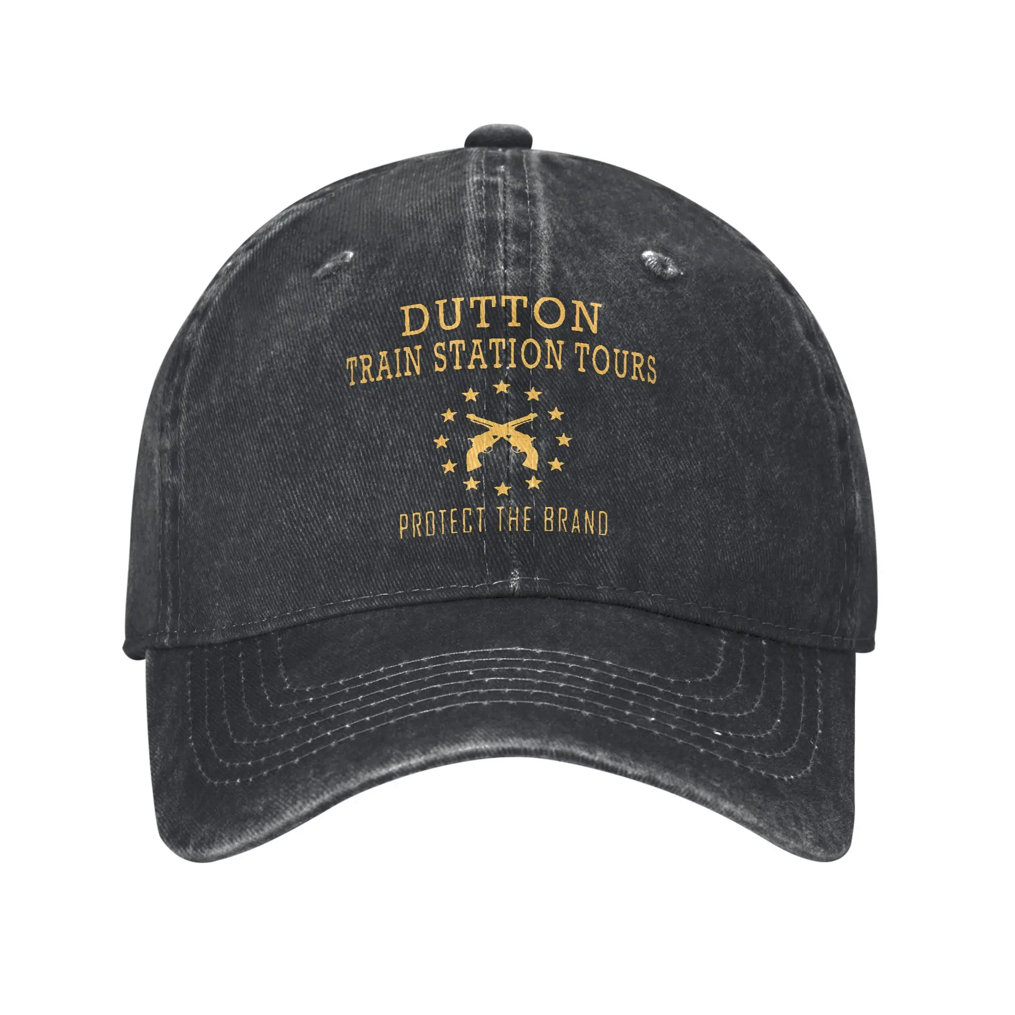 

Dutton Train Station Tours Baseball Caps Yellowstone Dutton Ranch Distressed Washed Caps Hat Outdoor Adjustable Fit Headwear