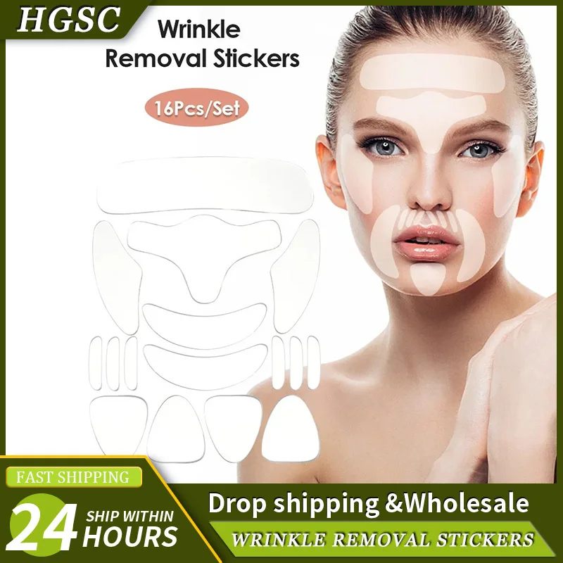 

16pcs Reusable Silicone Patches Anti Rimpel Pads Silicone Wrinkle Removal Sticker Face Forehead Neck Eye Sticker Skin Care Patch