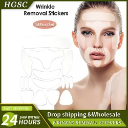 16pcs Reusable Silicone Patches Anti Rimpel Pads Silicone Wrinkle Removal Sticker Face Forehead Neck Eye Sticker Skin Care Patch