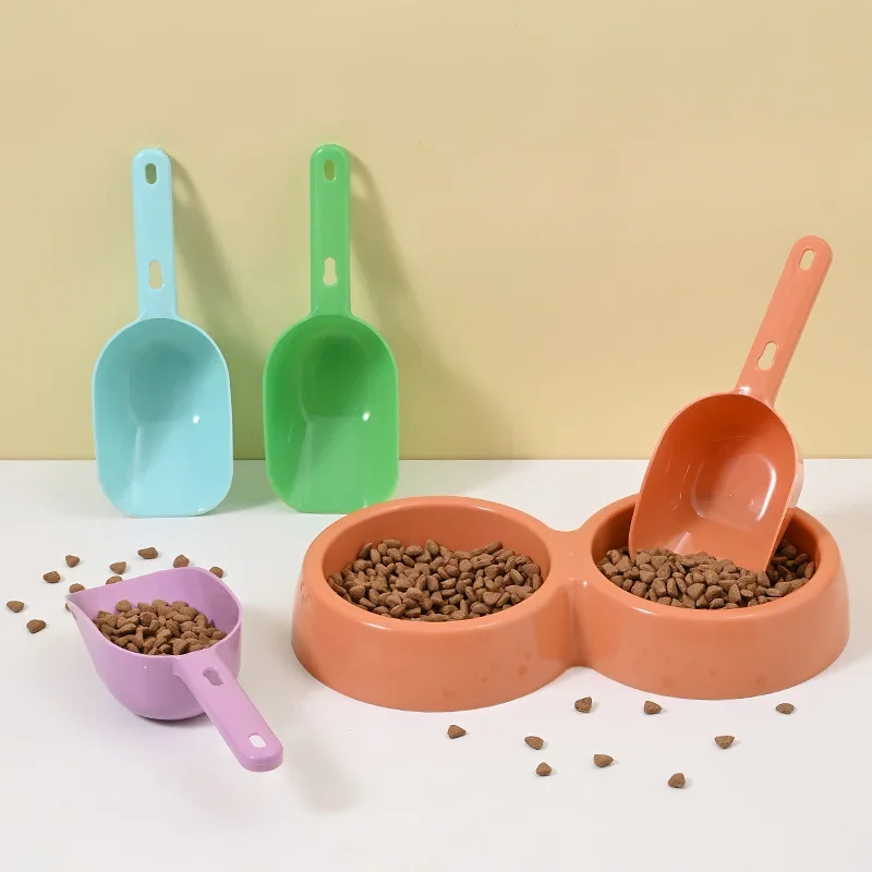 Large Dog Food Shovel Pet Food Spoon Cat Feeding Shovel Multi-color Thickened Plastic Food Shovel for Cat Feeder Dog Accessories