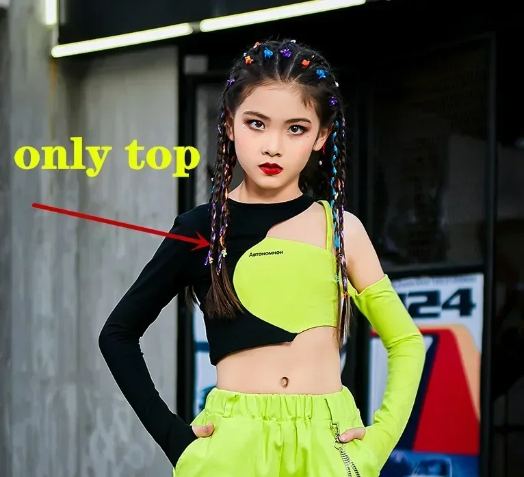 Moderne Dans Hip Hop Rave Kleding Jazzdans Kostuums Voor Meisjes Mode Hiphop Pak Kinderen Street Dance Outfits