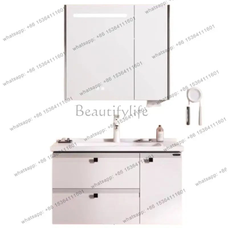 YJ White Tall Storage Bathroom Cabinet Toilet Nordic Home Wall Makeup Bathroom Cabinet Vanity Space Armoire Salle De Bain Furnit