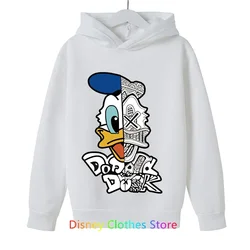 Children Top Donald Duck Mickey Mouse Pattern hoodie kids clothes girls boys clothes Fashion Outdoor pullover Kids