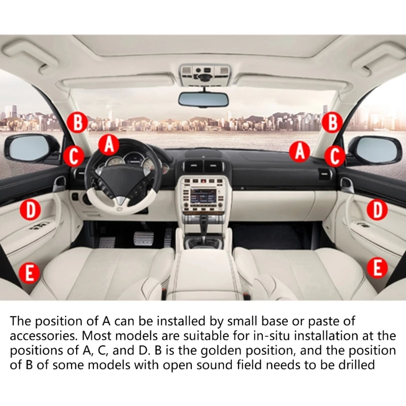 Car Tweeter, Pair of 12V 120W Car Power Loud Speaker Dome Speaker Tweeter Loudspeaker Horn for Car
