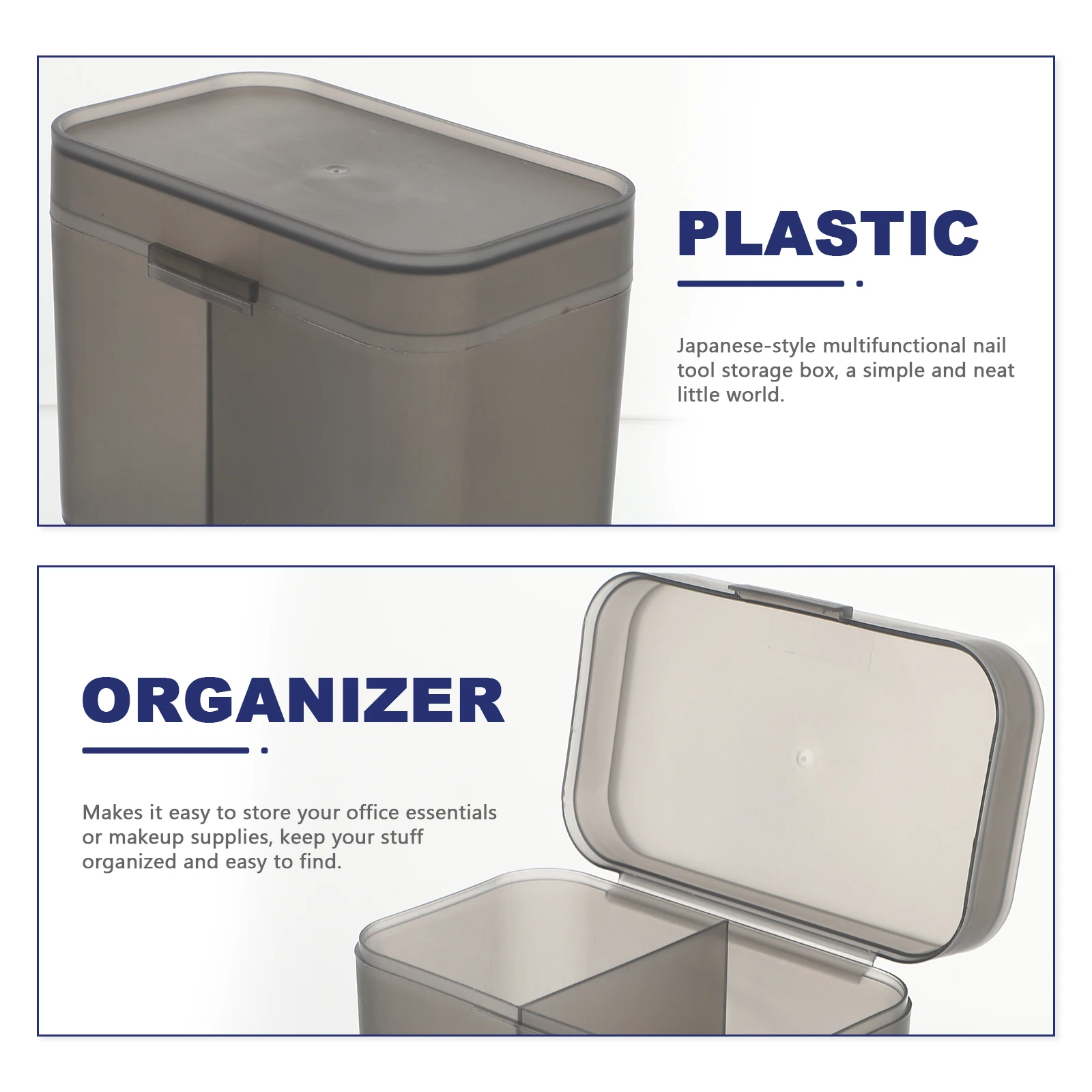 

5 Pieces Desktop ganizer Clear Plastic Storage Boxes for Pens Pencils Makeup Brushes Lipstick Nail Polish Holder