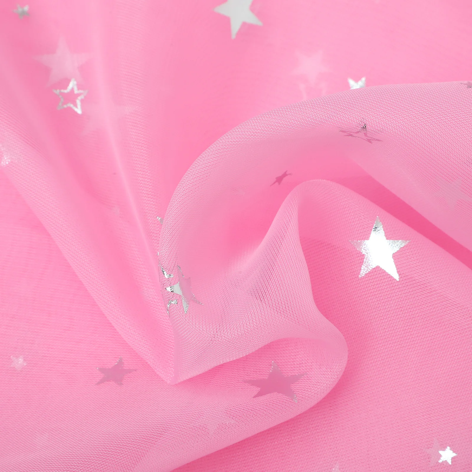 

Stars Pattern Sheer Curtain 1 Panel Window Screen for Bedroom Bathroom Living Room Decorative Net Curtain Home Window Treatment