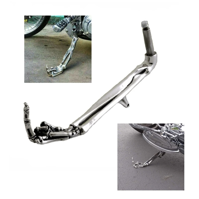 U90C Motorcycle Kickstand Sidestand Finger Joints Holder Aluminum Alloy Parking Rack Support Foot for Bike Scooter E-Bike ATV