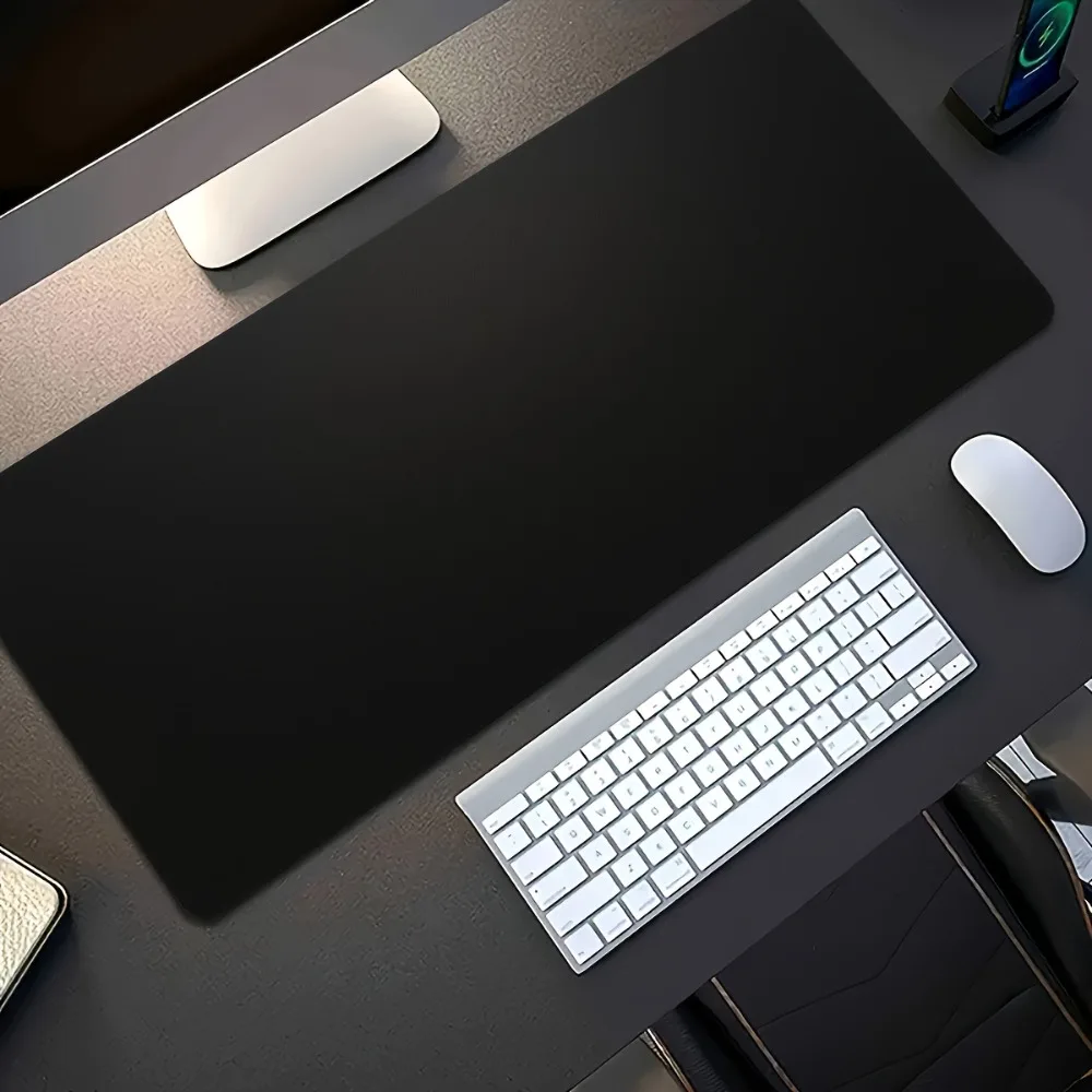 Minimalist Black Desk Mat with Non-Slip Mouse Pad, Playmat Mouse Pads for Desk, MousePad for Desk, Desk Mat, Gaming