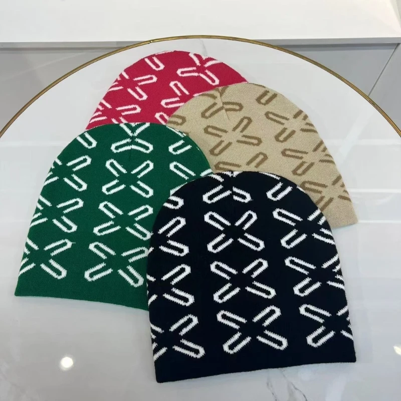 

Casual Jacquard Pattern Hat Knit Windproof Hat for Adult Autumn Winter Cycling