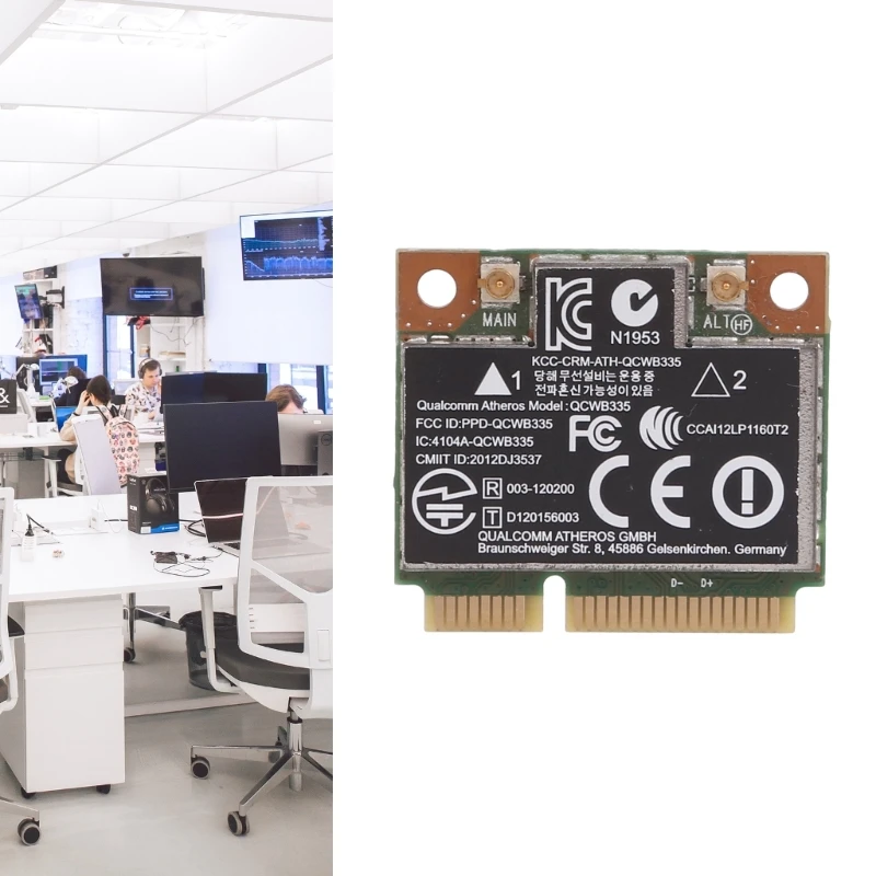 Bezprzewodowa karta WiFi 802.11bgn Half Mini PCie BT4.0 dla HPAtheros QCWB335