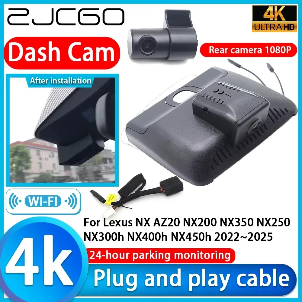 For Lexus NX AZ20 NX200 NX350 NX250 NX300h NX400h NX450h 2022~2025 Video Recorder 4K UHD Plug and Play Car DVR Dash Cam Camera