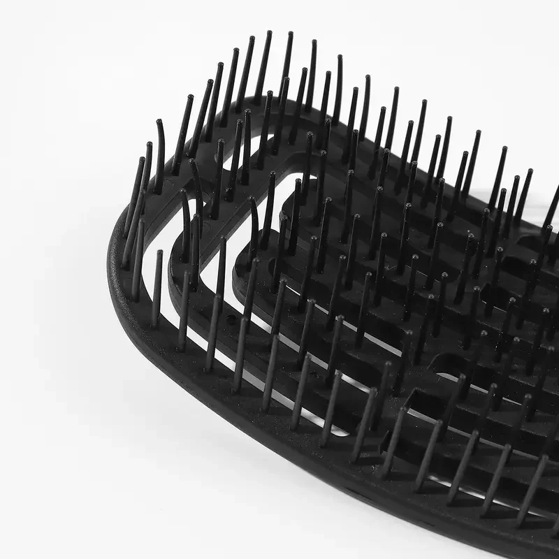 Sikat Rambut Portabel Sikat Rambut Kurva Pijat Kulit Kepala: Sikat Rambut Kepala Berongga