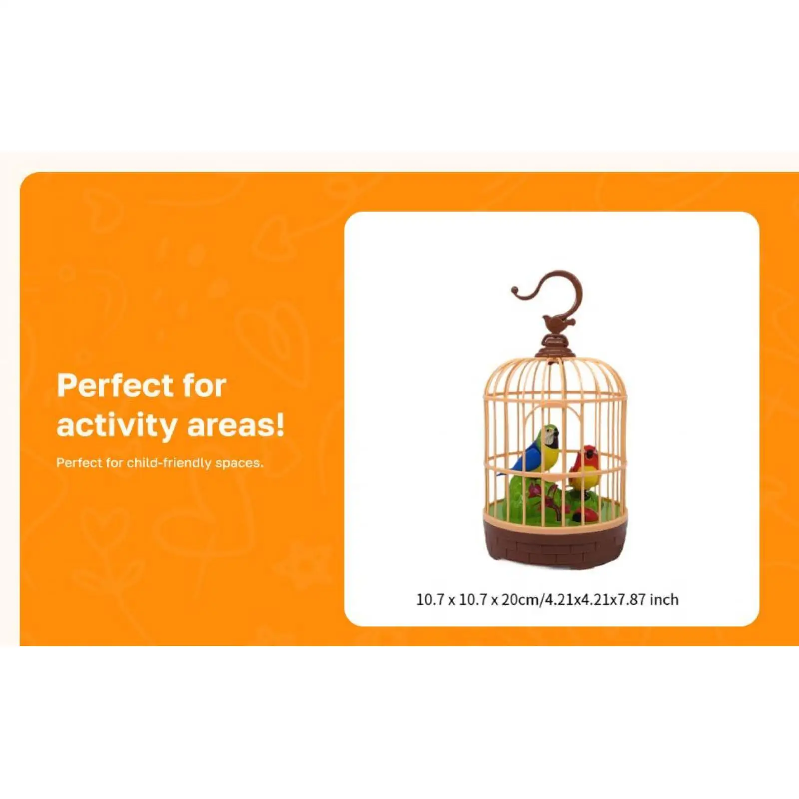 노래하고さえ는 새장 속 새, 음성 인식 움직임, 방 장식품 선물, 아이들과 아기를 위한 말하고さえ는 날개날림