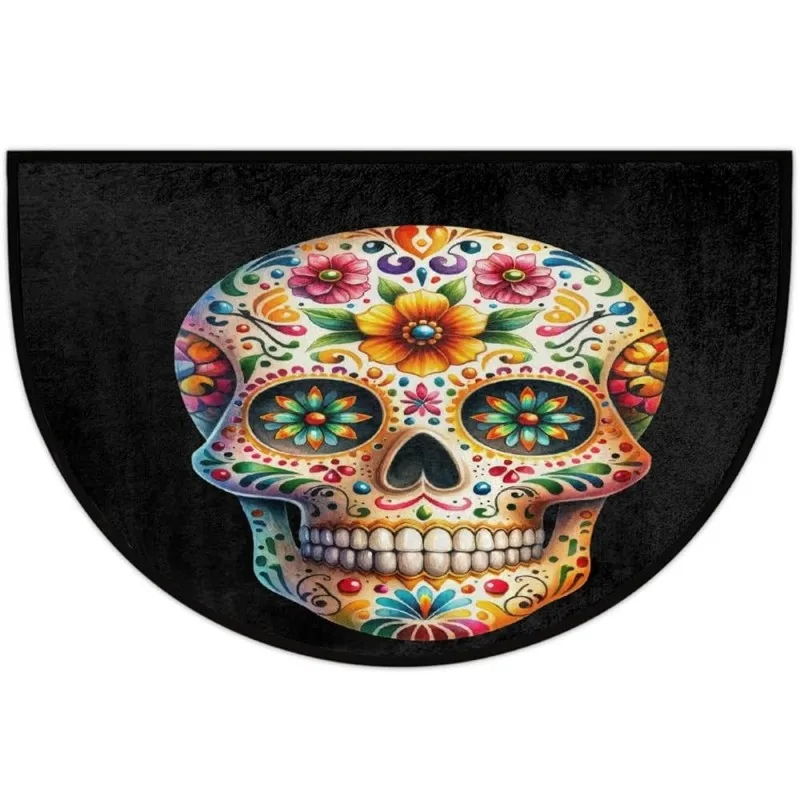 Mystic Sun Moon Half Round Doormat Luxury Gold Star Semicircle Carpet For Living Room Bedroom Front Door Welcome Floor Mat New