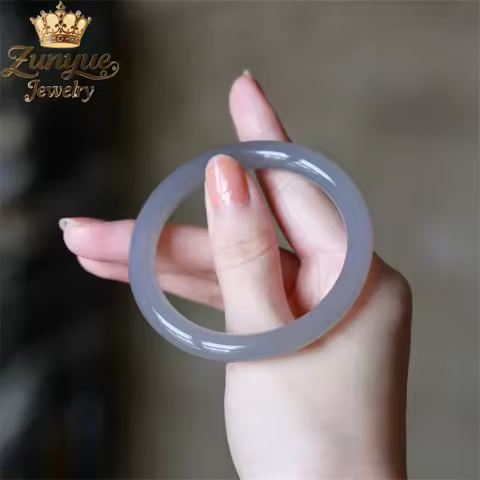 Natural Hetian Jade Smoke Purple Round Bar Bracelet Luxury Quality Jewelry Best Selling Fashion Jewelry Exquisite Charms Popular