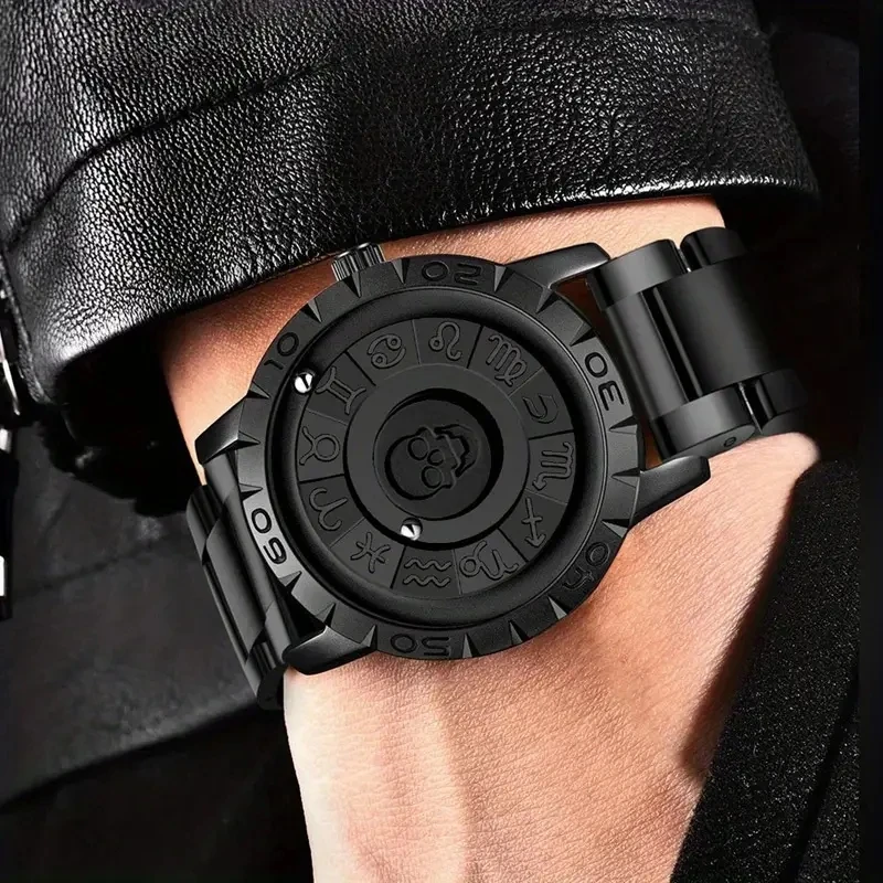 Fashion Magnetic Suspension Men Watches Stainless Steel Strap Man's Quartz Watch Reloj Hombre (Without Box) view 2