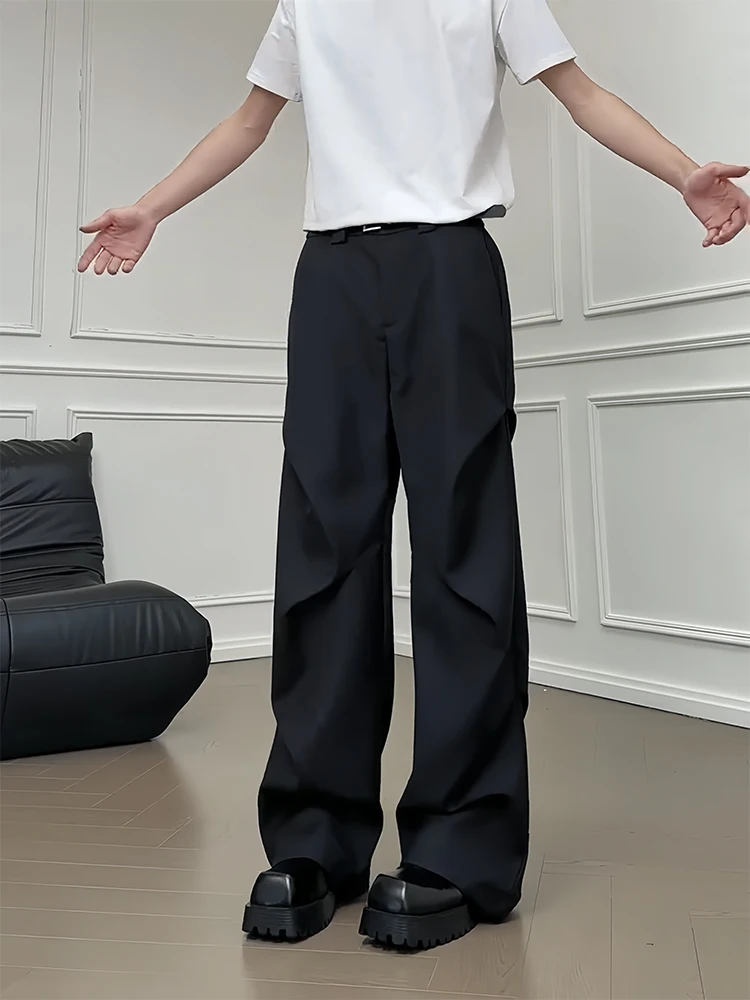 

Мужские брюки Cleanfit прямого кроя, плиссированные, повседневные, рабочие, прочные, прямые, длинные, для повседневного использования