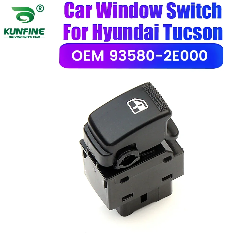Кнопка управления стеклоподъемником передней левой двери для Hyundai Tucson 2005-2009, артикул. 93580-2E000