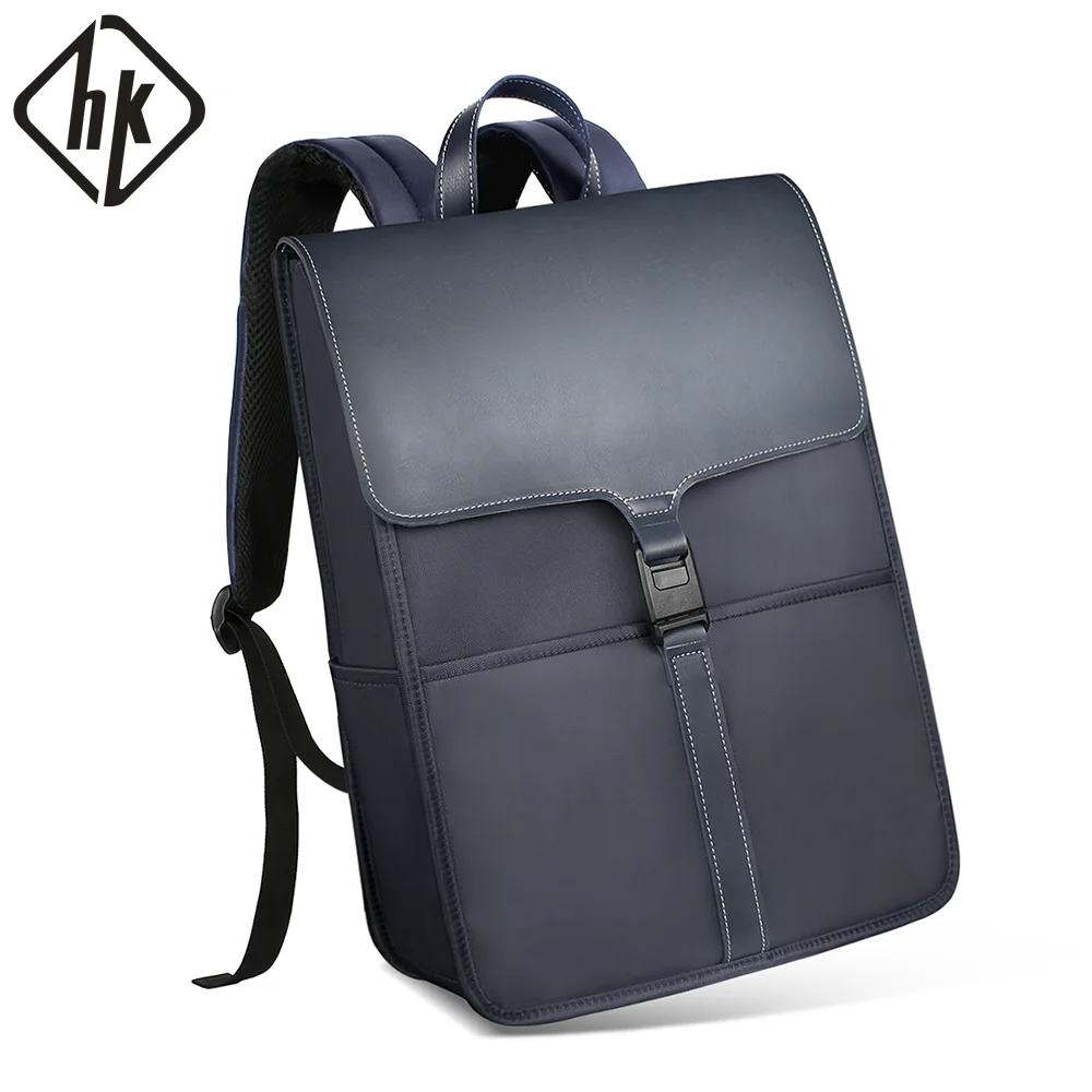 HK Luxury College School Backpack Men Water Repellent 15.6