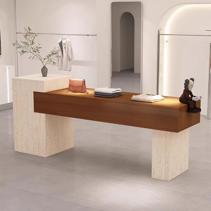 

Modern office desk Table Furniture Display Stand Store Simple Counters Jewelry Display Stand Clothing Artificial Board Furniture