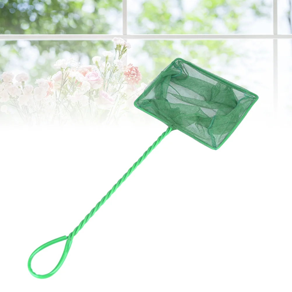 

Portable Shrimp Fishing Net Green Sturdy Handle Lightweight Aquarium Fish Tank Pond Net Delicate Mesh for Catch and Release