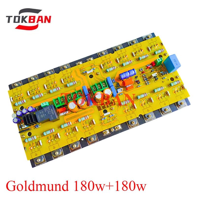 Tokban 1 Pair Goldmund Amplifier Board Class A 180w*2 High Power FET Input/Output Optional DALE Resistor HIFI Amplifier Audio