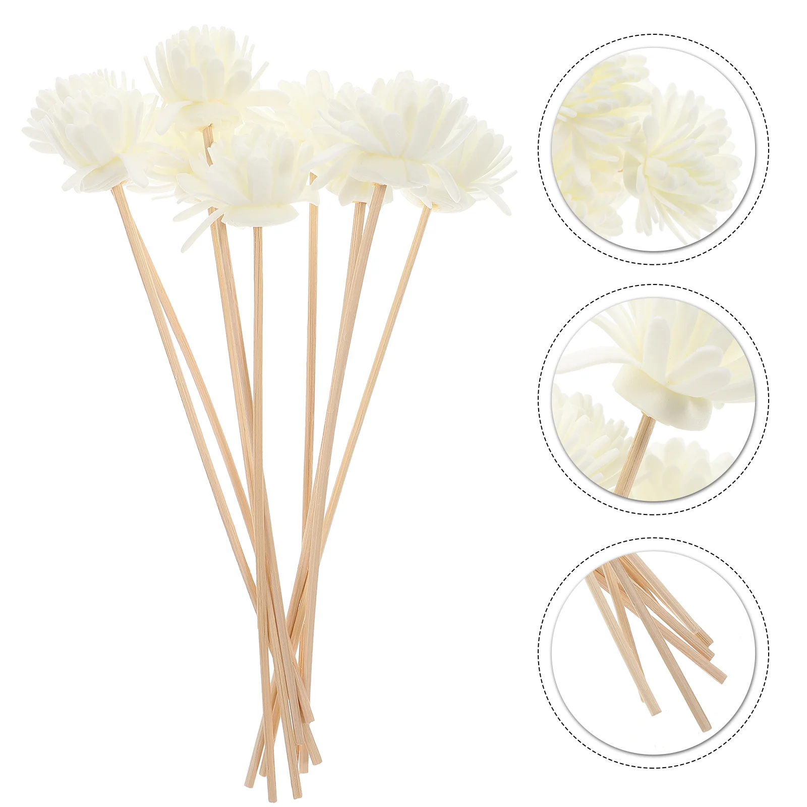 10 Pcs Diffuser Sticks Essential Oil Reeds Chrysanthemum Aroma Perfume Wooden