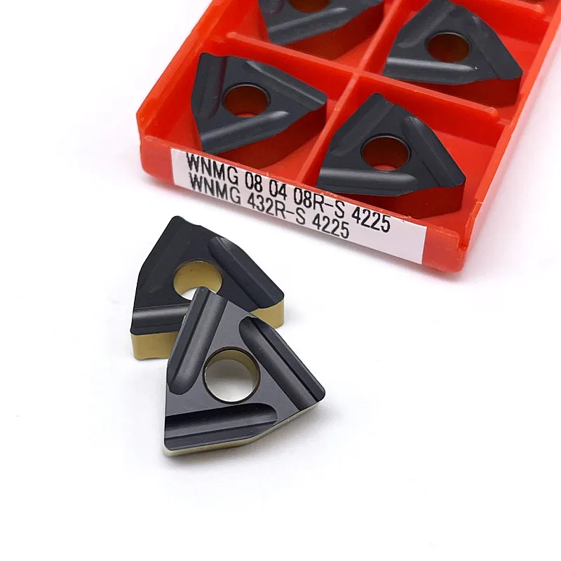 10PCS WNMG080404R/L WNMG080408R/L S 4225 High Quality For Steel Parts Turning Tool Carbide Inserts Metal CNC Machine Parts Tool