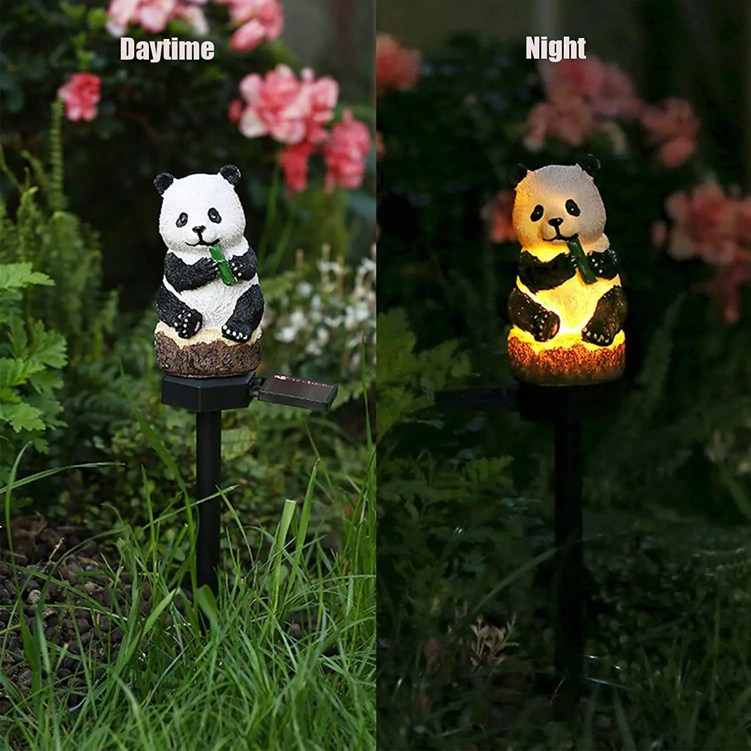 

New Creative Outdoor Waterproof Solar Lights Animal Ground Lamp Squirrel Panda Villa Courtyard Decoration Atmosphere Lawn Lamps